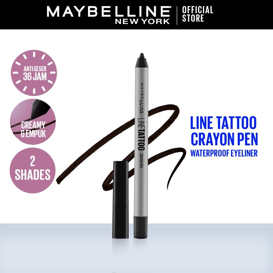 Maybelline Line Tattoo Crayon Pen Liner Black - 1