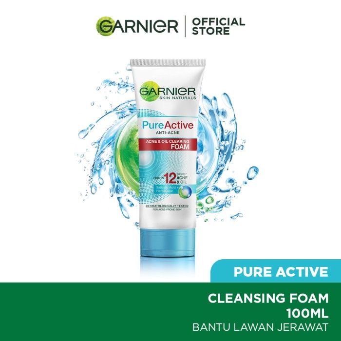 Garnier Pure Active Acne And Oil Clearing Foam 100ml - 1