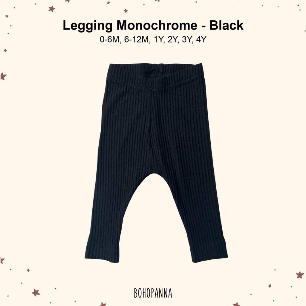 BOHOPANNA - LEGGING REEB BLACK 6-12M - Celana Anak - 1