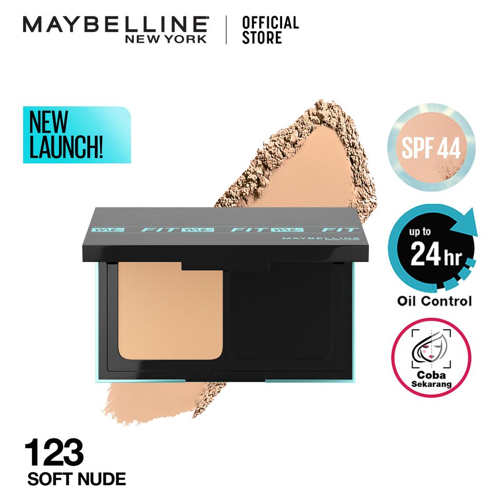 Maybelline Fit Me Matte and Poreless 24HR Oil Control Powder Foundation - 123 - 1