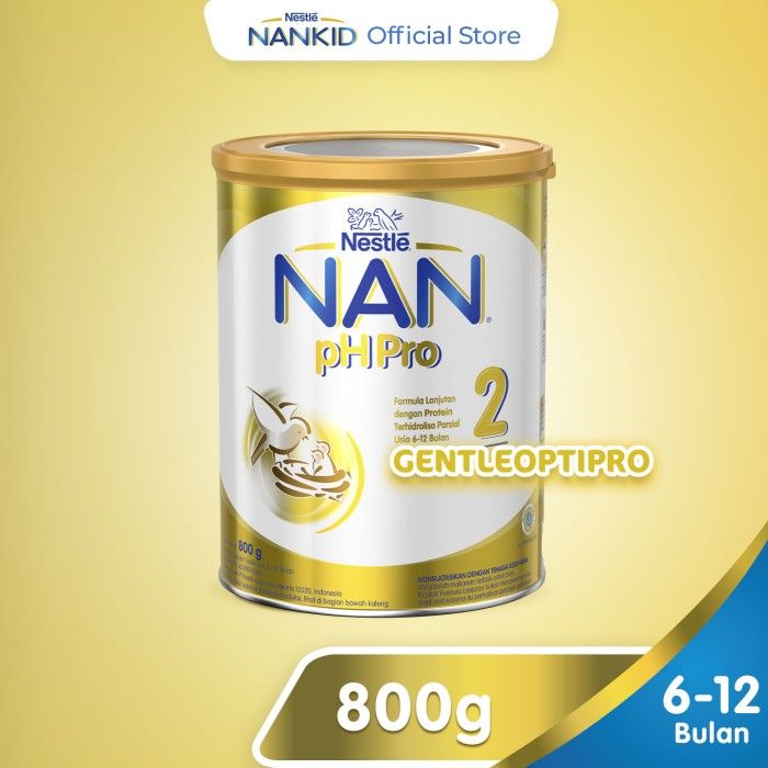 Nestle NANKID 2 pHPro Plain Susu Formula 6-12 Bulan Kaleng 800g - 1