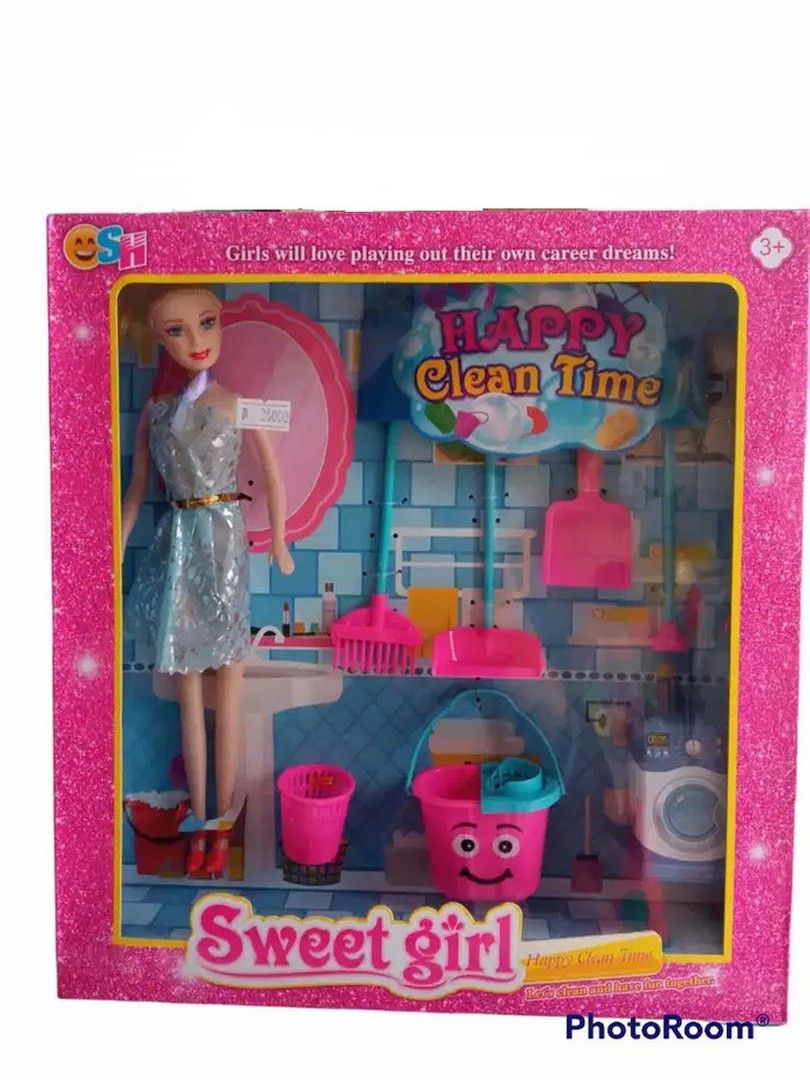 Mainan Boneka Plus Peralatan Kebersihan Rumah Sh 352 Happy Clean - 3