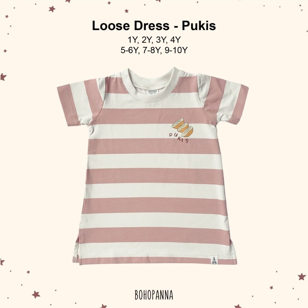 BOHOPANNA - LOOSE DRESS 7-8Y PUKIS - Dress Anak - 1