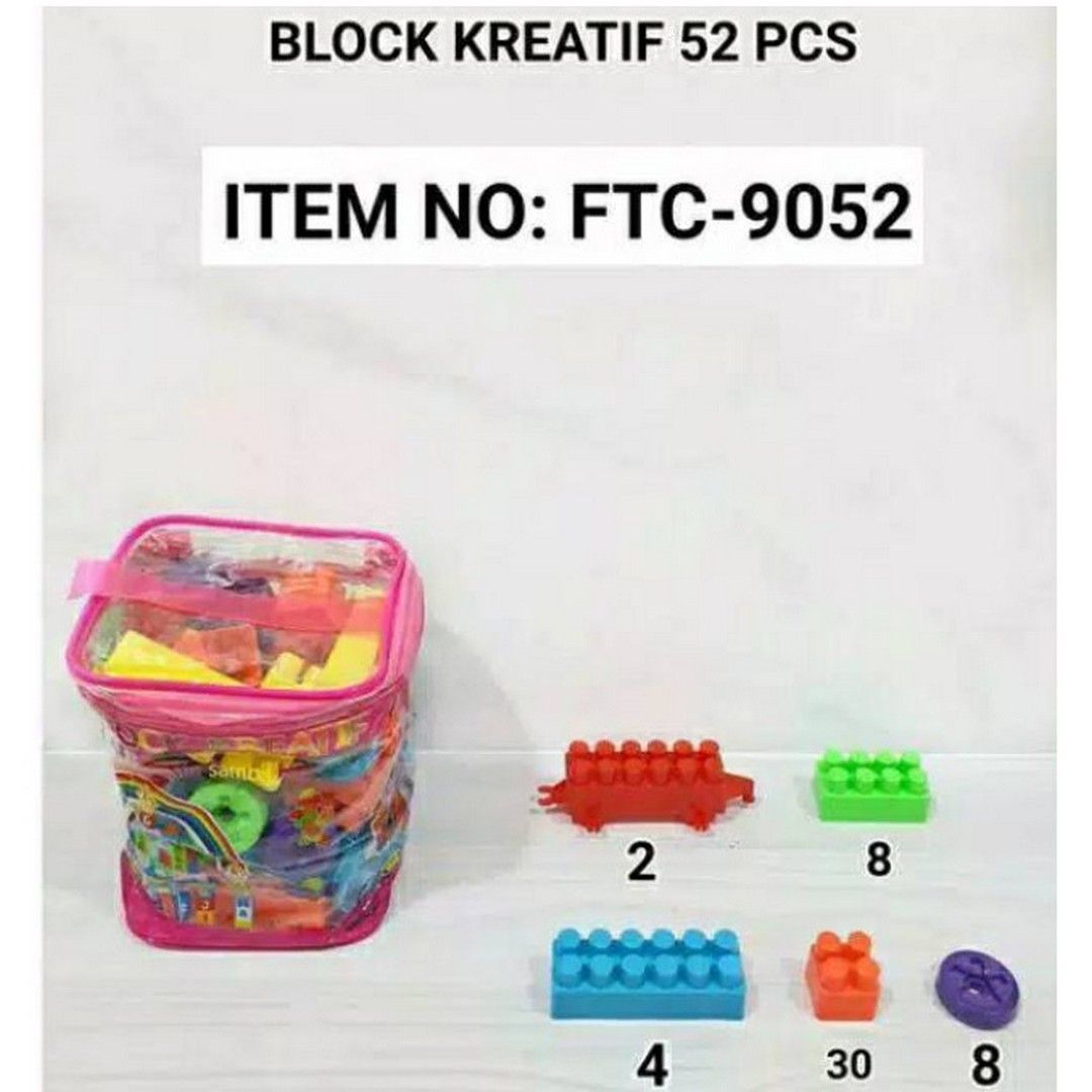 Mainan Anak Balok Block Kreatif Ftc 9052 /Puzzle Lego Susun Isi 52Pcs - 5