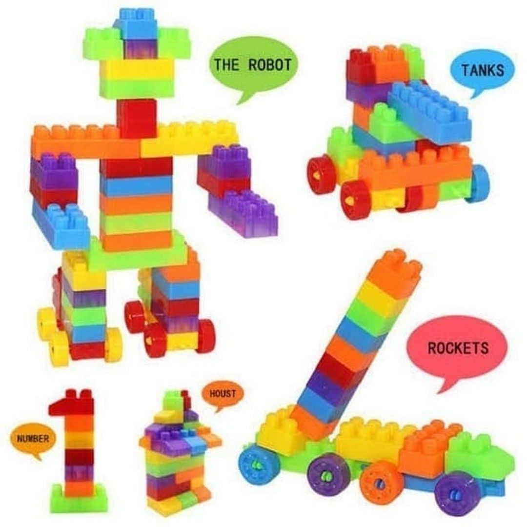 Mainan Anak Balok Block Kreatif Ftc 9052 /Puzzle Lego Susun Isi 52Pcs - 1