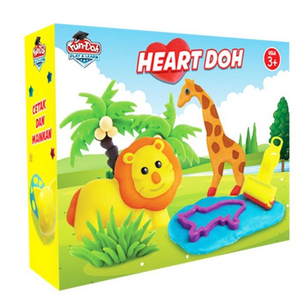Fun Doh Heart Doh Lilin Mainan Anak Fundoh / Playdoh / Play Doh - 1