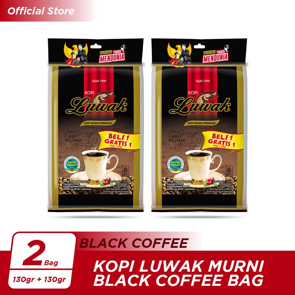 Kopi Luwak Murni Black Coffee Bag 130gr + 130gr Twin Pack - 1