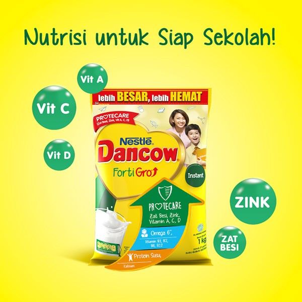 DANCOW FortiGro Instant 1kg GRATIS Biskuit - 3