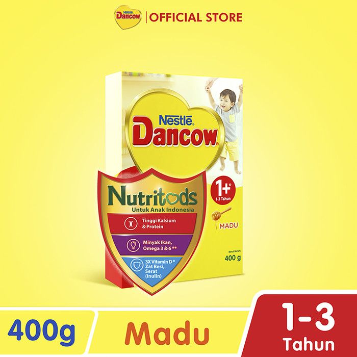 Nestle DANCOW 1+ Madu Susu Anak 1-3 Tahun Box 400g - 2