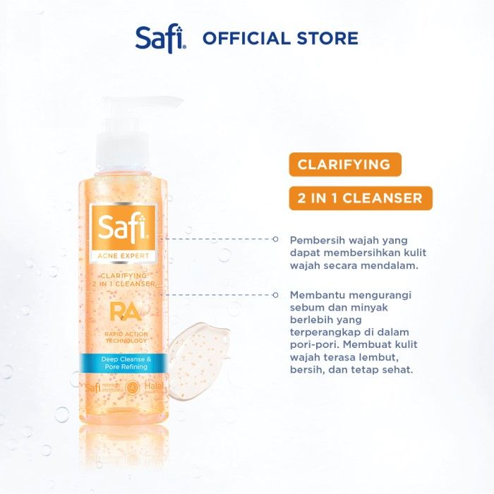 Safi Acne Expert Clarifying 2in1 Cleanser Jerawat 150ml - Wajah - 3