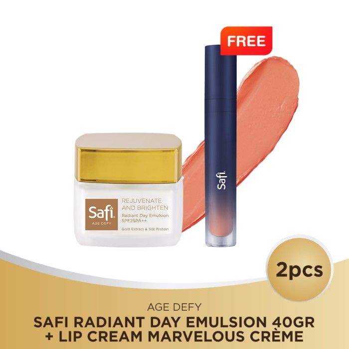 Safi Age Defy Radiant Day Emulsion 40gr + Free Safi Lip Cream Marvelou - 1