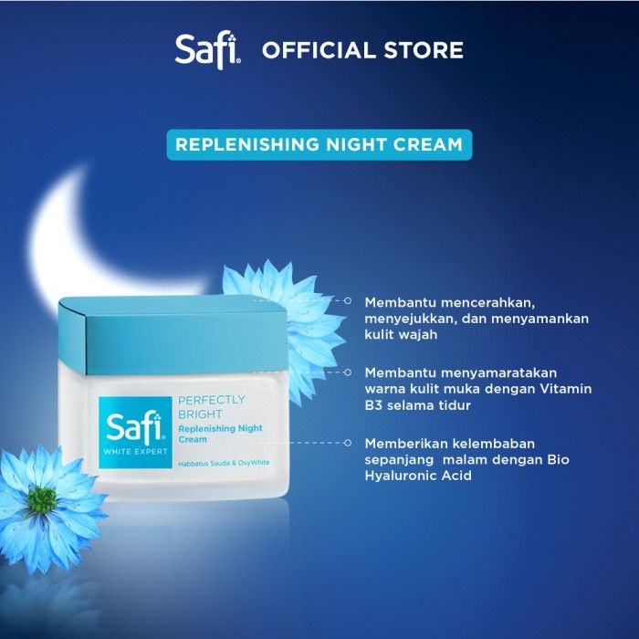 Safi White Expert Replenishing Night Cream 45gr - Perawatan Wajah - 2