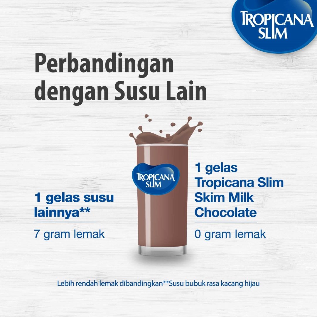Twin Pack : Tropicana Slim Susu Skim Chocolate 500g - Bantu Turunkan Kolesterol | 2101000195P2 - 5