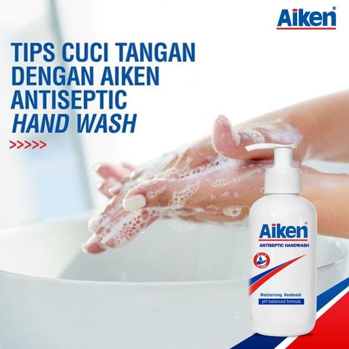 Aiken Antiseptic Handwash Pump 225 ml - Sabun Cuci Tangan - 2