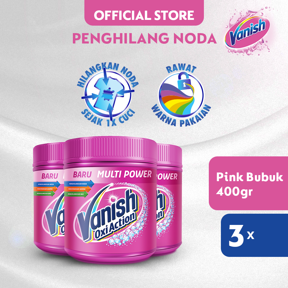 Vanish Pink Powder Tube 400gr x3 - 1