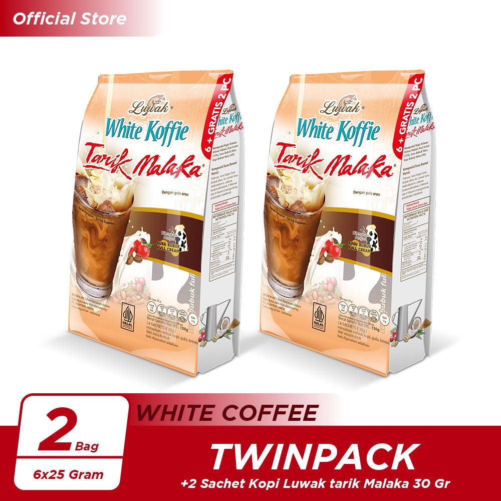 Kopi Luwak White Koffie Tarik Malaka Bag 6x25gr Twin Pack - 1