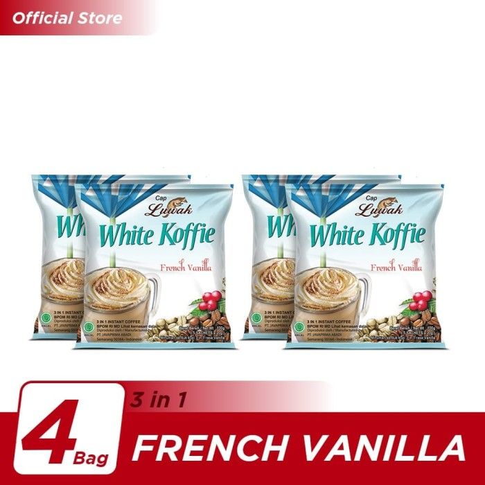 Kopi Luwak White Koffie French Vanilla Bag 5x20gr - 4 Pcs - 1