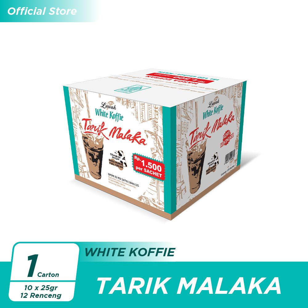 Luwak White Koffie Tarik Malaka Renceng 10x25gr - 8 pcs [Carton] - 1