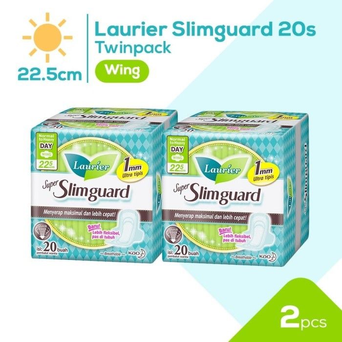 Laurier Super Slimguard Day 22.5Cm 20S Twinpack - 1