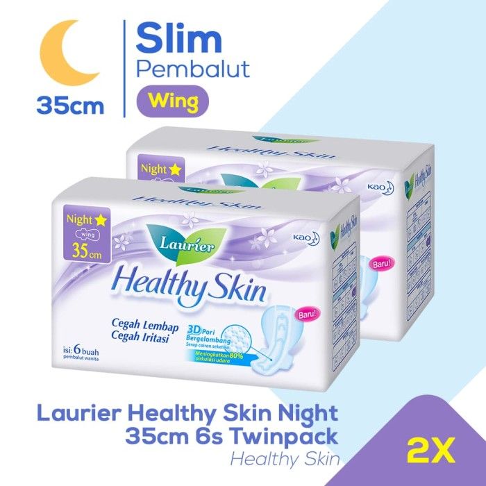 Laurier Healthy Skin Night 35Cm 6S Twinpack - 1