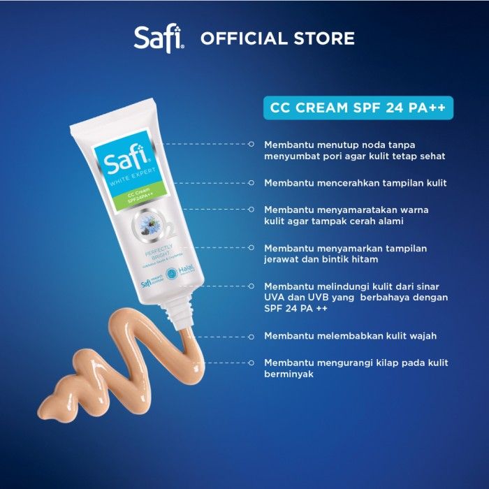 Safi White Expert CC Cream SPF 24 PA++ 20gr - Perawatan Wajah - 3