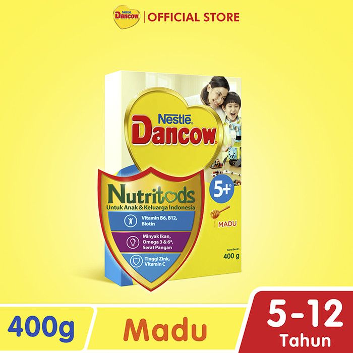 Nestle DANCOW 5+ Madu Susu Anak 5-12 Tahun Box 400g - 2