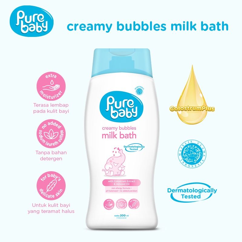 Pure Baby Creamy Bubbles Milk Bath 200ml - 1