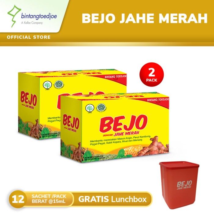 Bejo Jahe Merah Sachet 2 Pack (24 Sachet) FREE Lunch Box - 1