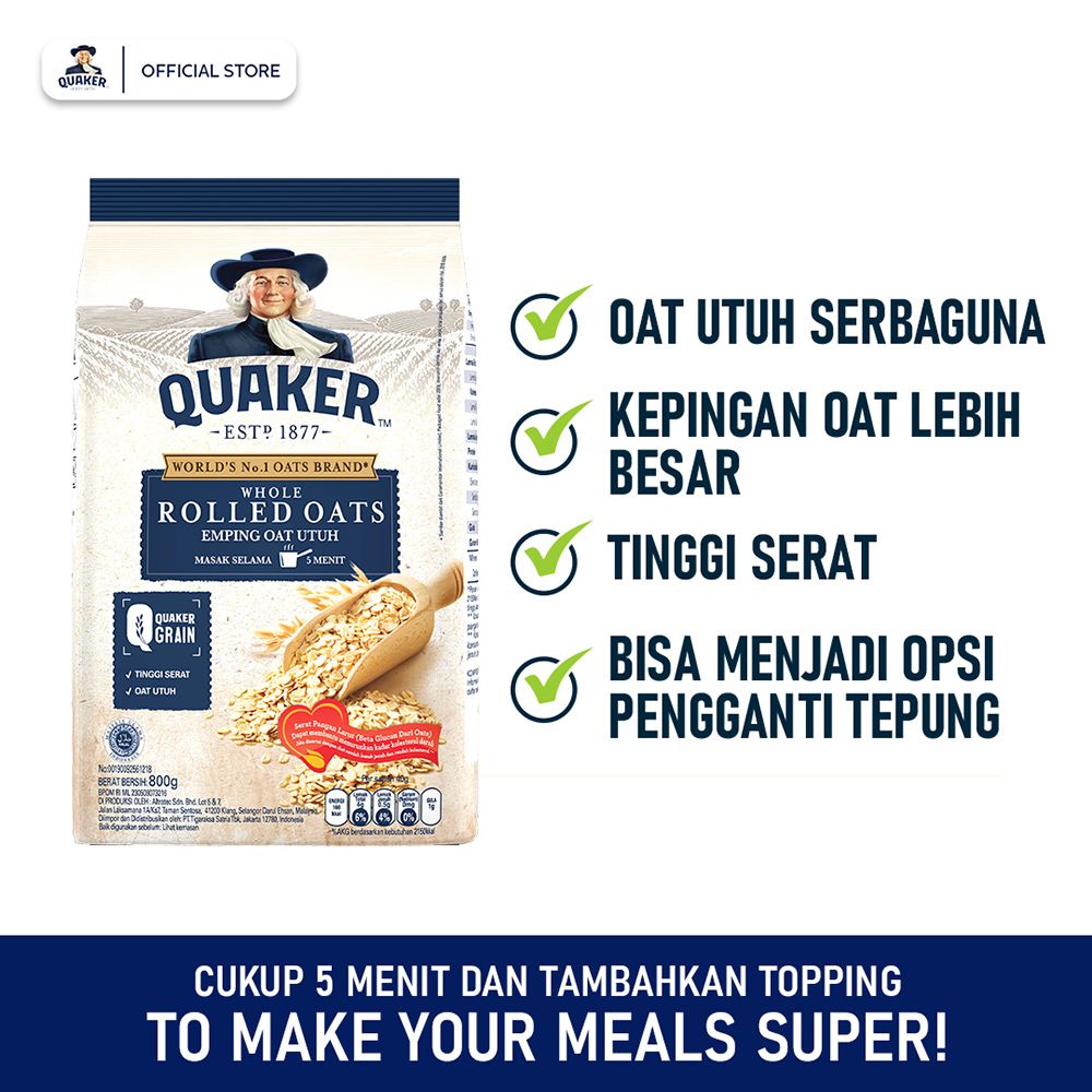 Quaker Rolled Oats 800G Free Exclusive Bowl - 3