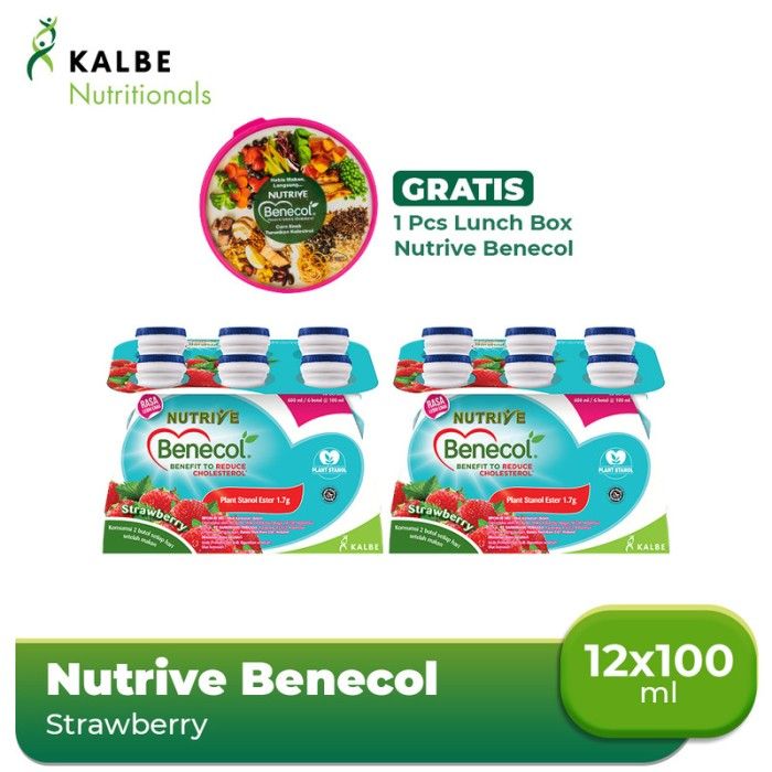 Nutrive Benecol Strawberry (2 Banded) Free Lunch Box - 1