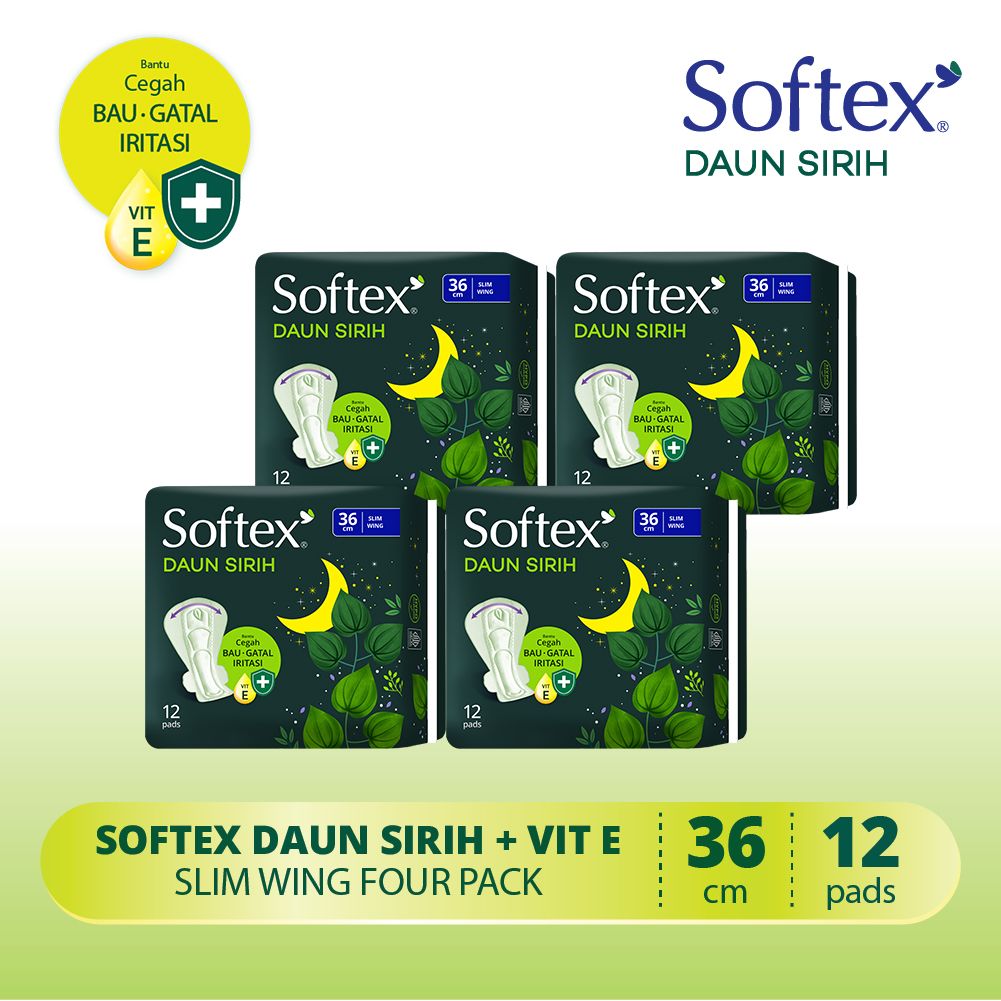 Softex Daun Sirih 36cm - 4 Pack Pembalut Wanita - 1