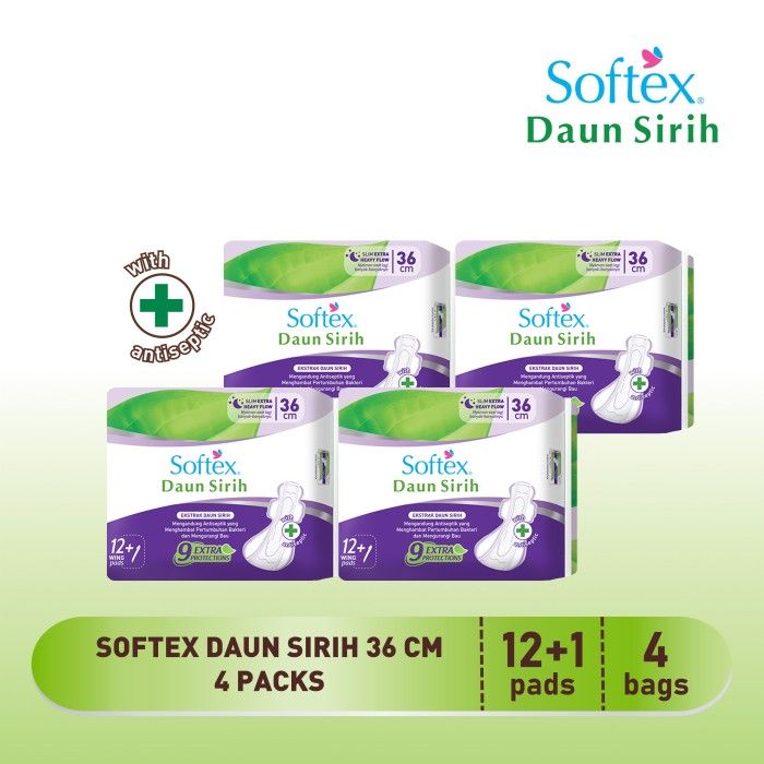 Softex Daun Sirih 36cm - 4 Pack Pembalut Wanita - 2