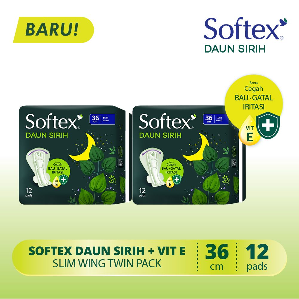 Softex Daun Sirih 36Cm - Twin Pack Pembalut Wanita - 1