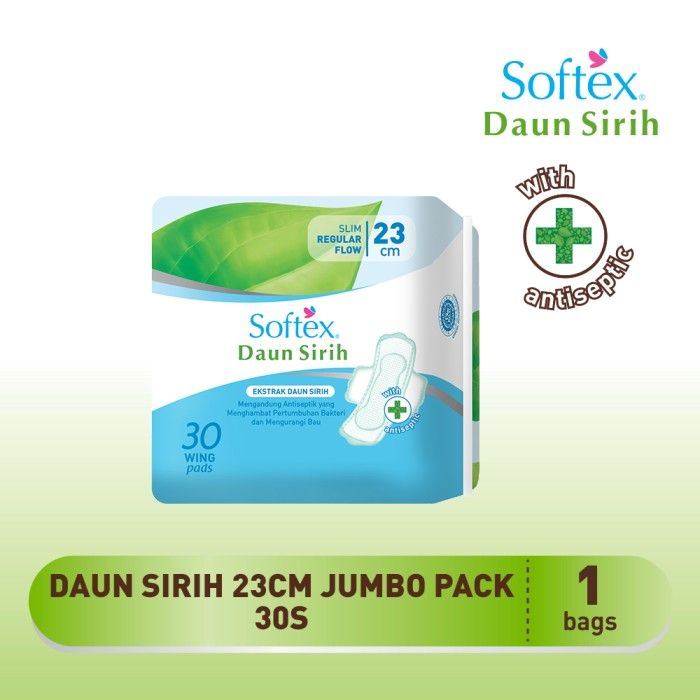 Softex Daun Sirih 23Cm Jumbo Pack 30s - Pembalut Wanita - 2