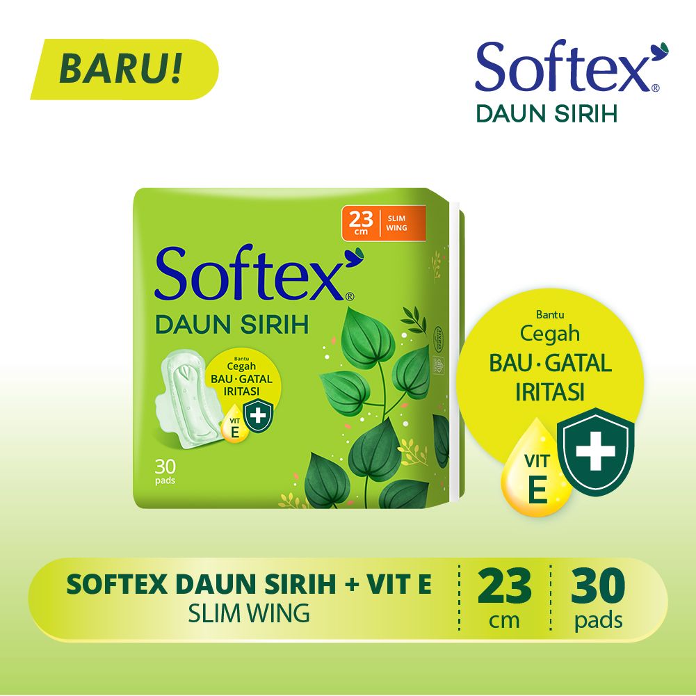Softex Daun Sirih 23Cm Jumbo Pack 30s - Pembalut Wanita - 1