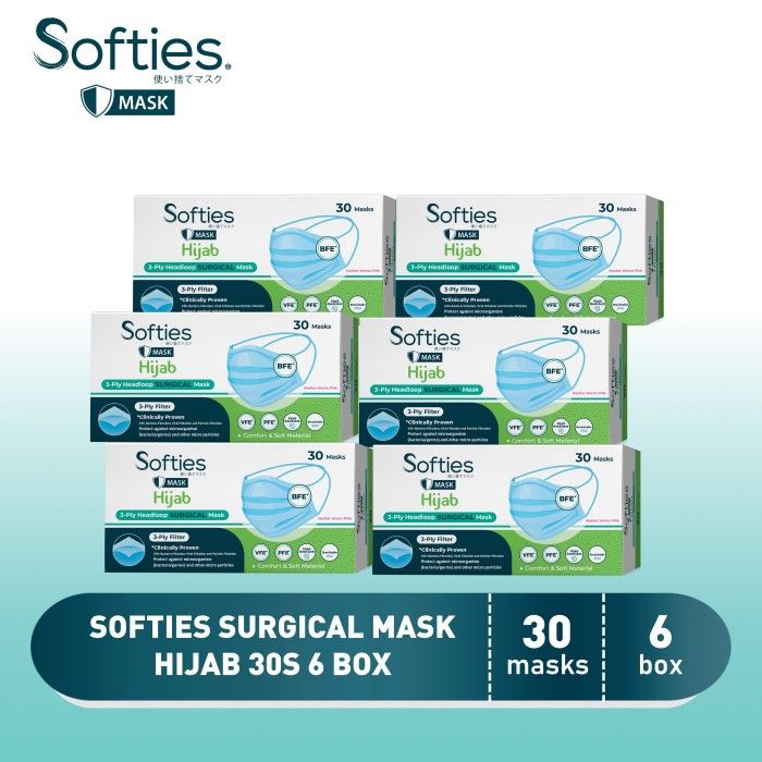 Softies Surgical Mask 30s 6 Box - Hijab - 1