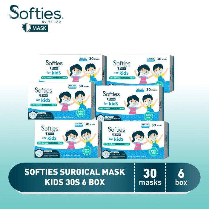 Softies Surgical Mask 30s 6 Box - Kids - 1