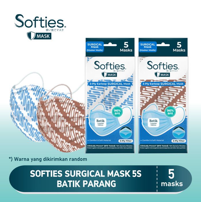 Softies Surgical Mask 5s Batik Parang - 1