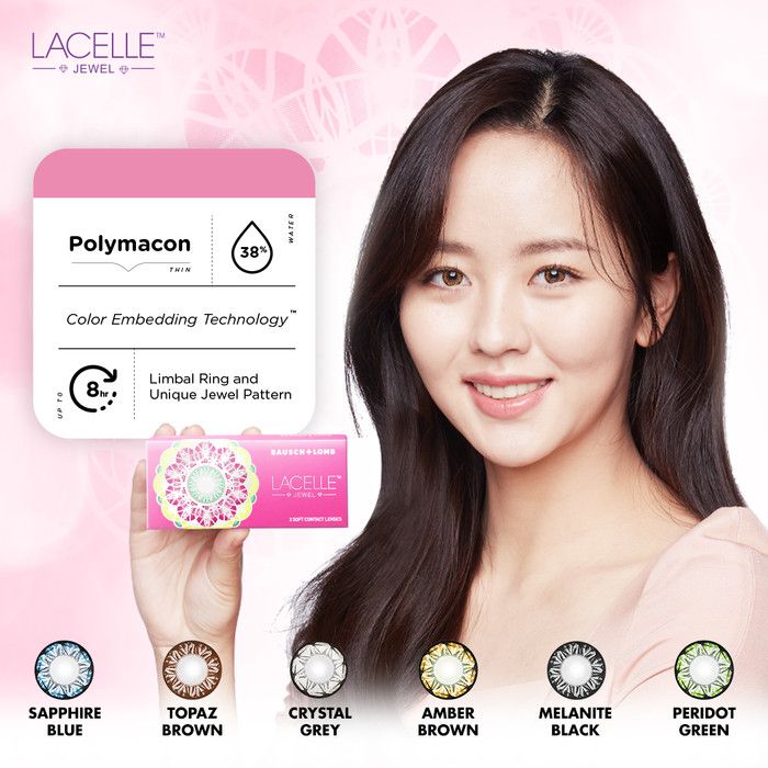 Lacelle Jewel Softlense Warna - Amber Brown -2.25 - 3