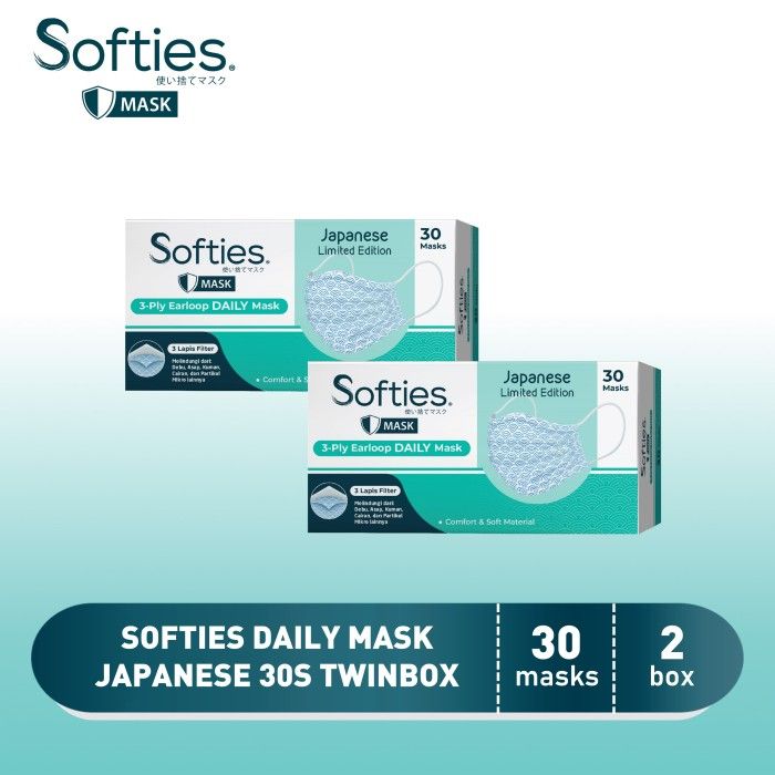 Softies Daily Mask 30s Twinbox - Japanese Print - 1