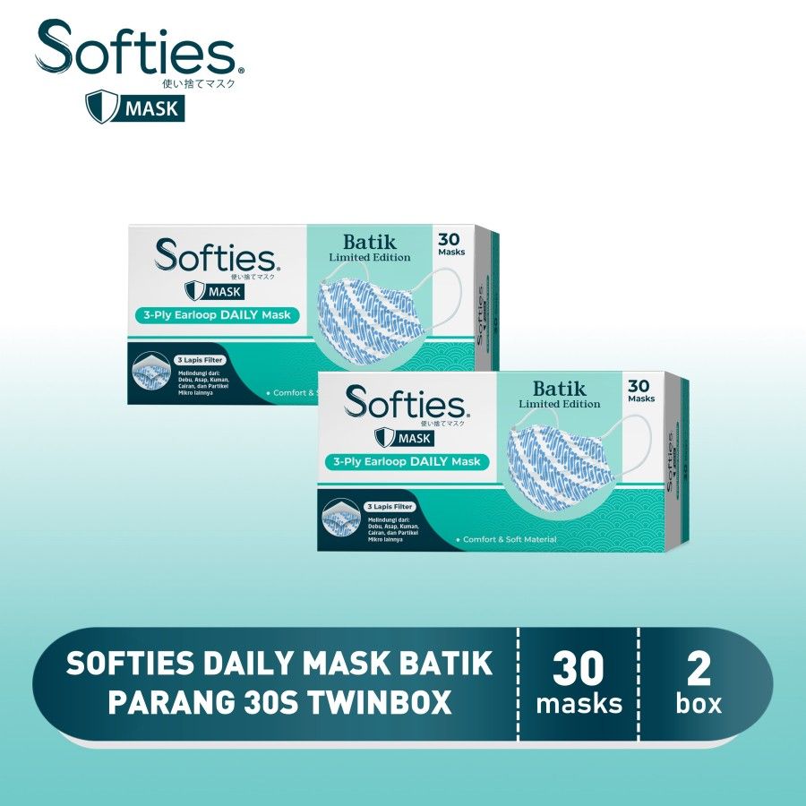 Softies Daily Mask 30s Twinbox - Batik Parang - 1