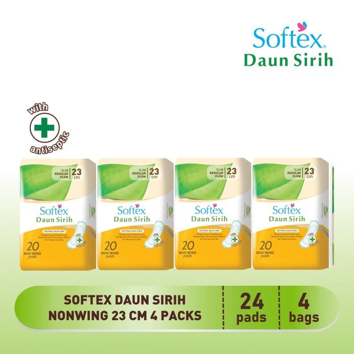 Softex Daun Sirih NonWing 20s - 4 Pack Pembalut Wanita - 2