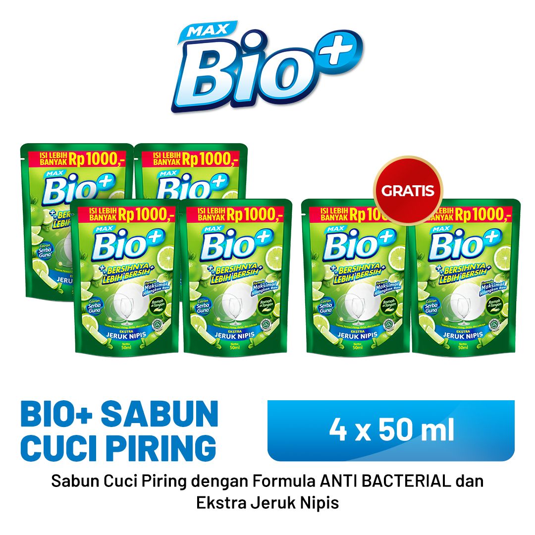 [Buy 4 Get 2 Free] Bio + Dishwash Pouch 50 ml - 1