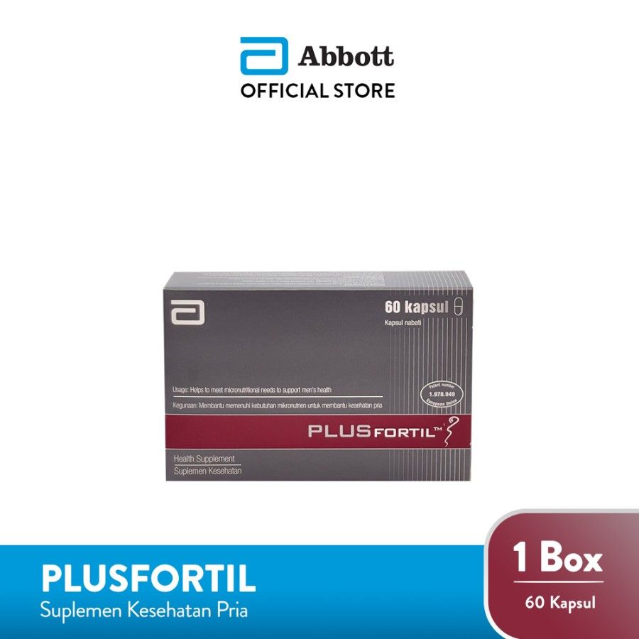 Abbott Plusfortil 60 kapsul - Vitamin Kesuburan Pria - 1