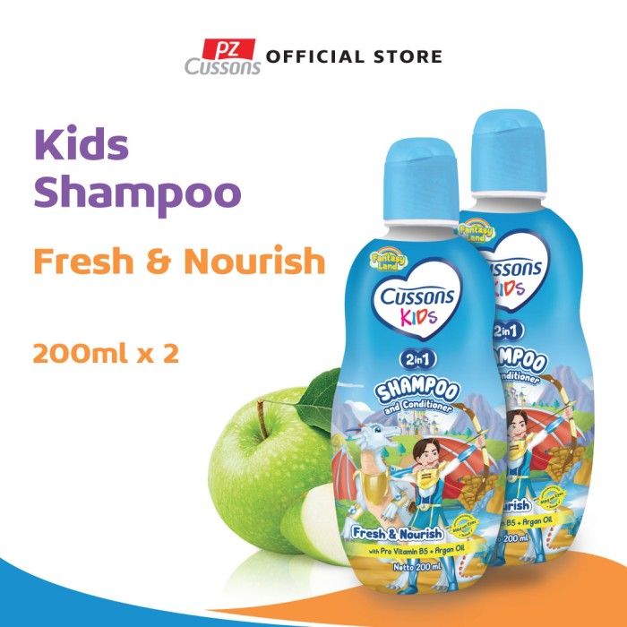 Cussons Kids Shampoo Dragon Fresh & Nourish 200ml Twin Pack - 1