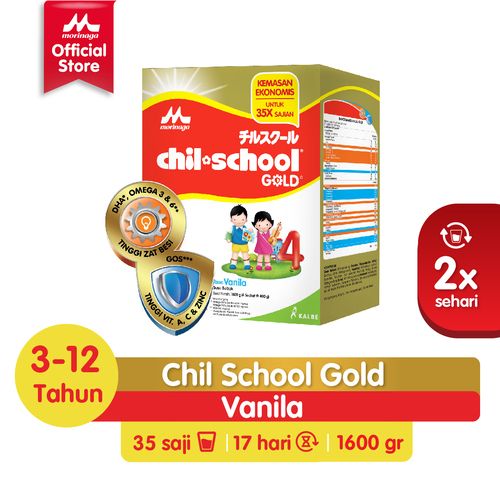 Morinaga Chil School Gold Vanilla 1600gr - Susu Pertumbuhan Anak - 1