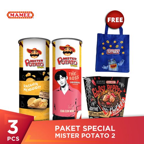 Mamee Paket Special Mister Potato 2 Gratis Tiket Cinepolis & Tas - 1