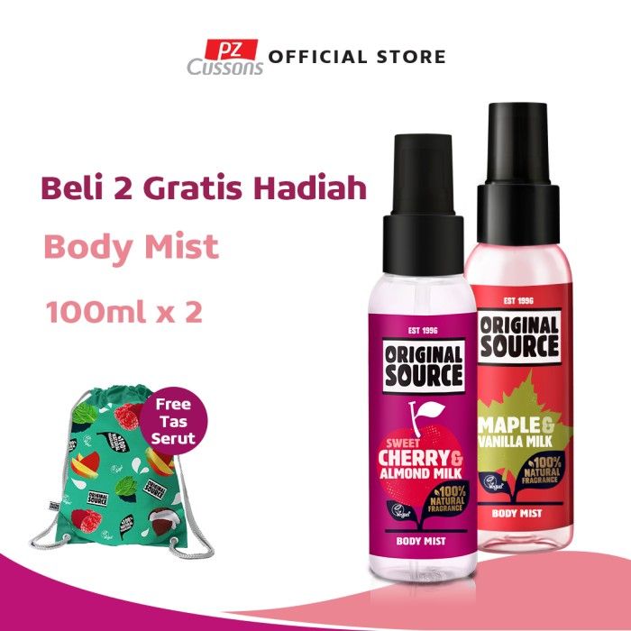 Beli 2 Gratis Tas Serut - Original Source Body Mist Cherry & Maple 100ml - 1
