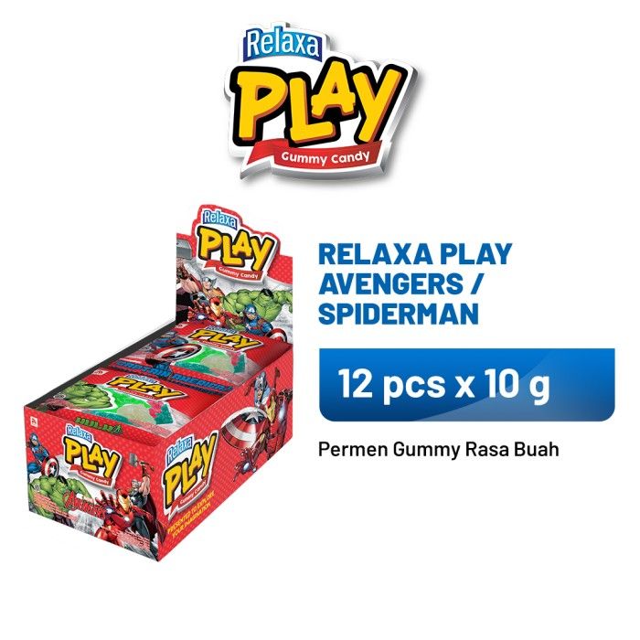 Jual Relaxa Play Mix Avenger Spiderman Sachet 12x10 Gr Bahan Makanan