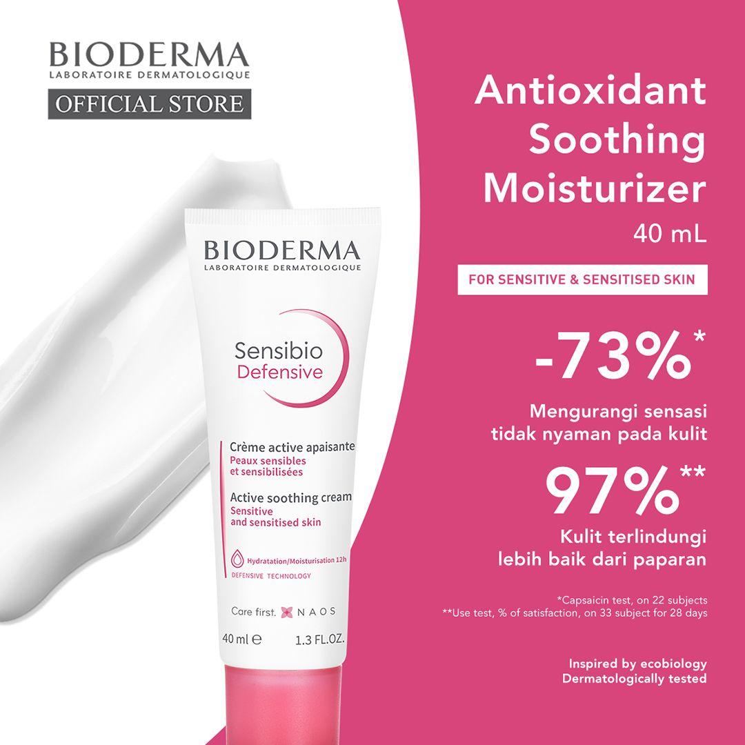 Bioderma Sensibio Defensive 40 ml - Antioxidant Soothing Moisturizer - 1